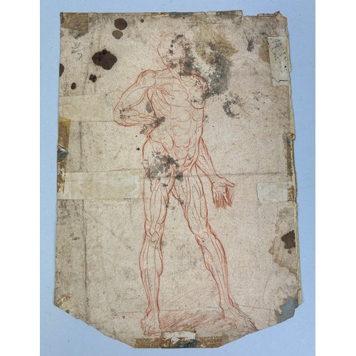 519 - CIRCLE OF PIER FRANCESCO MOLA (ITALIAN 1612-1666): AN ITALIAN OLD MASTER DRAWING, RED CHALK WITH BRO... 