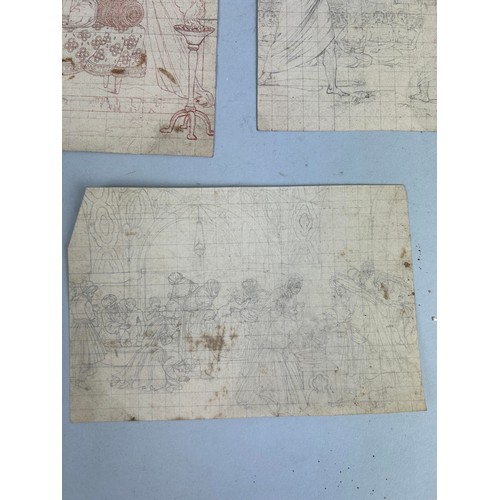 533 - A COLLECTION OF TEN UNATTRIBUTED OLD MASTER STYLE DRAWINGS ON PAPER Largest 20cm x 16cm Some waterma... 