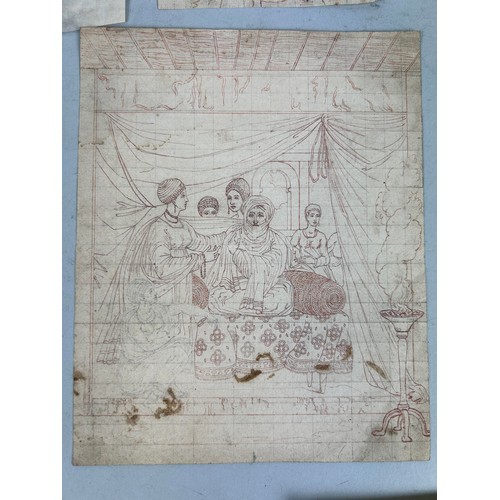 533 - A COLLECTION OF TEN UNATTRIBUTED OLD MASTER STYLE DRAWINGS ON PAPER Largest 20cm x 16cm Some waterma... 