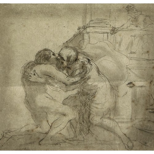 548 - AFTER GIOVANNI FRENCESCO BARBIERI (GUERCINO DA CENTO ITALIAN 1591-1666): A DRAWING OR PRINT ON PAPER... 