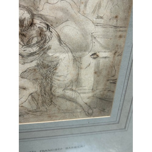 548 - AFTER GIOVANNI FRENCESCO BARBIERI (GUERCINO DA CENTO ITALIAN 1591-1666): A DRAWING OR PRINT ON PAPER... 