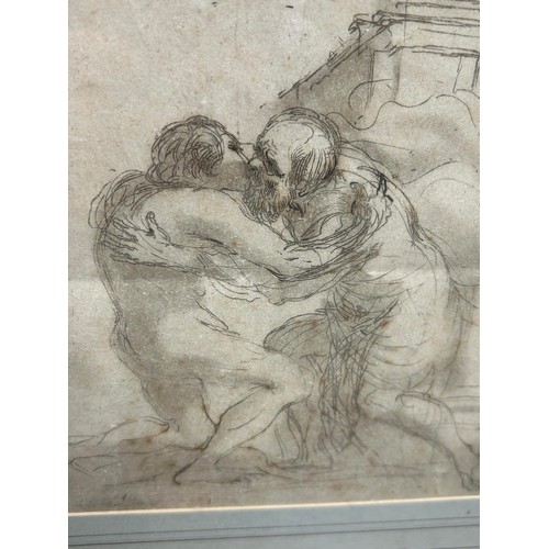 548 - AFTER GIOVANNI FRENCESCO BARBIERI (GUERCINO DA CENTO ITALIAN 1591-1666): A DRAWING OR PRINT ON PAPER... 