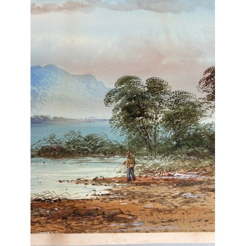 558 - WILLIAM HENRY EARP (BRITISH 1831-1914): A WATERCOLOUR PAINTING ON PAPER DEPICTING LOCH KATRINE, SCOT... 