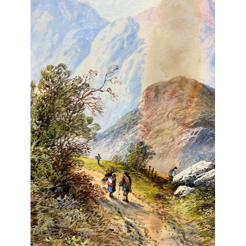 568 - EDWIN EARP (BRITISH 1851-1945): TWO WATERCOLOUR PAINTINGS ON PAPER DEPICTING MOUNTAIN SCENES (2) Lar... 