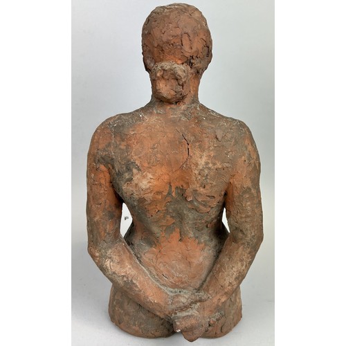 613 - A TERRACOTTA SCULPTURE DEPICTING A NUDE LADY 43cm x 20cm