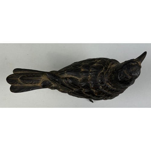 626 - A COLD PAINTED VIENNESE BRONZE BIRD MARKED GESCHUTZ BERGMANN 459 17cm x 10cm