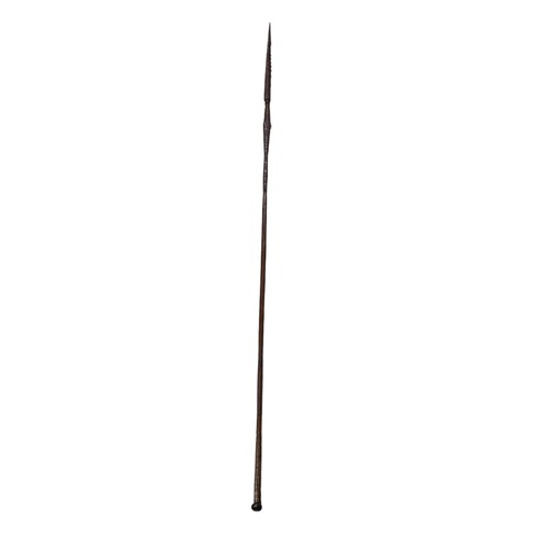 642 - AN OCEANIC CEREMONIAL SPEAR, POSSIBLY FIJIAN OR TONGIAN 185cm L