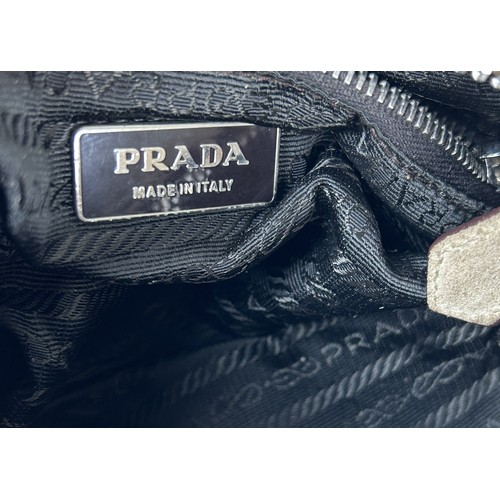 692 - A PRADA MILANO SUEDE HAND BAG 30cm L