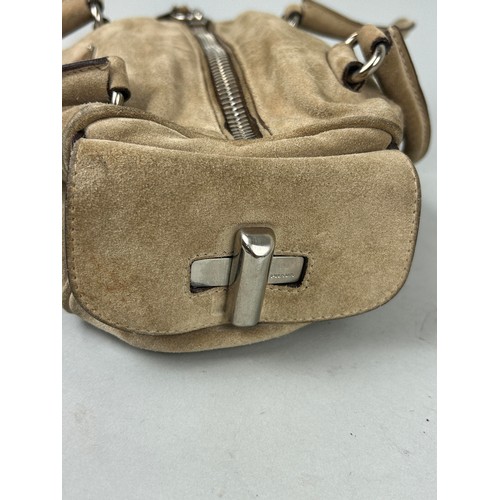 692 - A PRADA MILANO SUEDE HAND BAG 30cm L