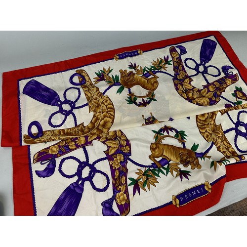 694 - A HERMES PARIS SILK SCARF 86 x 86 cm