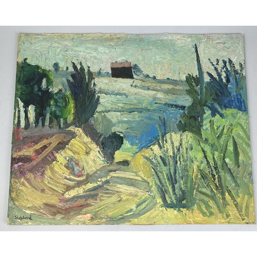 820 - SIDNEY HORNE SHEPHERD (1909-1993): AN OIL PAINTING ON BOARD TITLED 'PAOLO'S HOUSE' Label to verso. 6... 