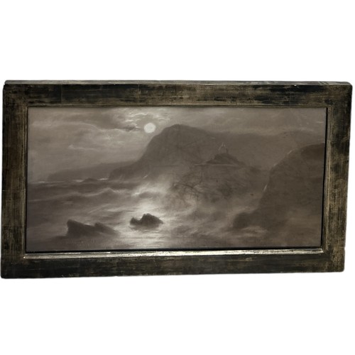 880 - A PAINTING ON CANVAS DEPICTING LANTERN HILL Inscribed to verso. 71cm x 35cm Framed and glazed. 81cm ... 