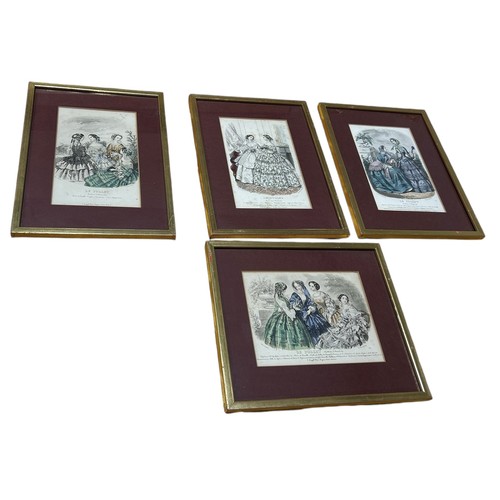 892 - A GROUP OF FOUR 19TH CENTURY FRENCH PRINTS 'LE FOLLET' Framed and glazed 34cm x 29cm