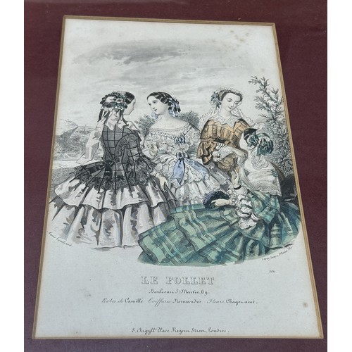 892 - A GROUP OF FOUR 19TH CENTURY FRENCH PRINTS 'LE FOLLET' Framed and glazed 34cm x 29cm