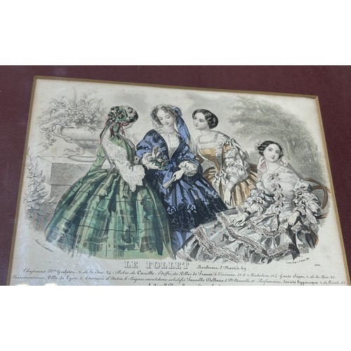 892 - A GROUP OF FOUR 19TH CENTURY FRENCH PRINTS 'LE FOLLET' Framed and glazed 34cm x 29cm