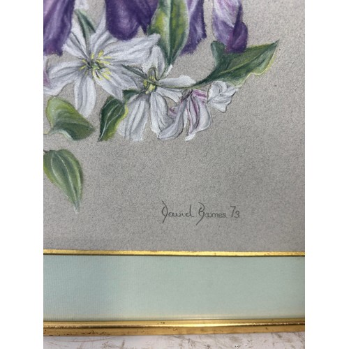 967 - A GROUP OF SIX FLORAL WATERCOLOURS BY DAVID BARNES (6) Framed and glazed, largest frame 63cm x 53cm