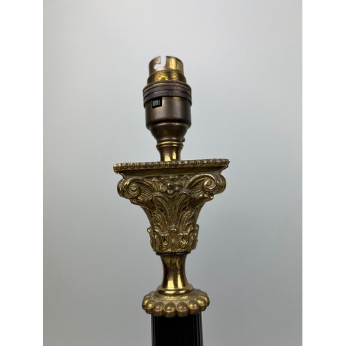 996 - A PAIR OF CLASSICAL DESIGN COLUMN LAMPS 43cm H each.