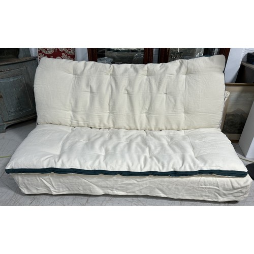 1025 - A WHITE CARAVENE CANAPÉ MON PRINCE SOFA 200cm x 90cm x 75cm