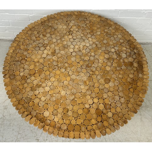 1023 - WHEAT SHEAF BAMBOO COFFEE TABLE 91cm x 41cm