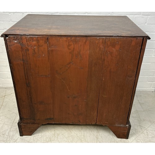 1058 - A GEORGE III MAHOGANY CHEST OF DRAWERS 80cm x 78cm x 45cm