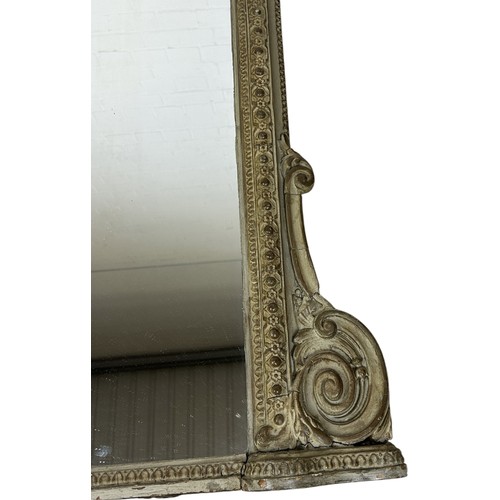 1064 - A LARGE 19TH CENTURY FRENCH WALL MIRROR 132cm x 93cm