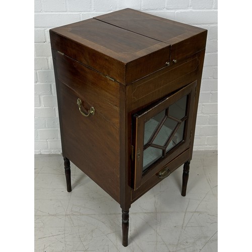 1086 - A GEORGIAN MAHOGANY NIGHTSTAND 86cm x 43cm x 43cm