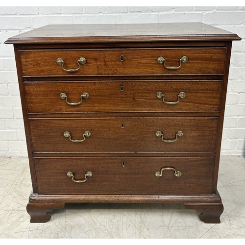 1082 - A GEORGE III CHEST OF DRAWERS 82cm x 79cm x 47cm