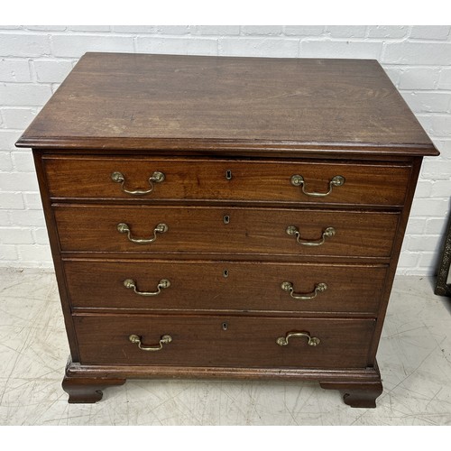 1082 - A GEORGE III CHEST OF DRAWERS 82cm x 79cm x 47cm