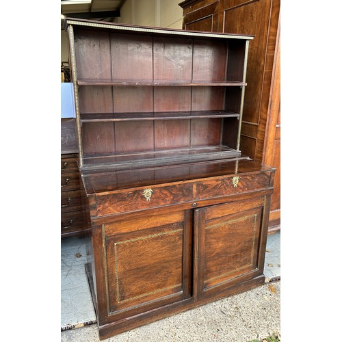 1122E - A 19TH CENTURY ROSEWOOD CABINET 158cm x 108cm x 58cm