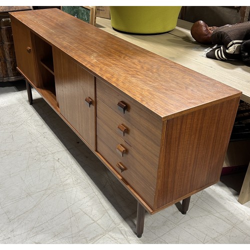 1150 - A 1950S TEAK SCANDINAVIAN STYLE SIDEBOARD DRESSER 200 x 82 x 43 cm