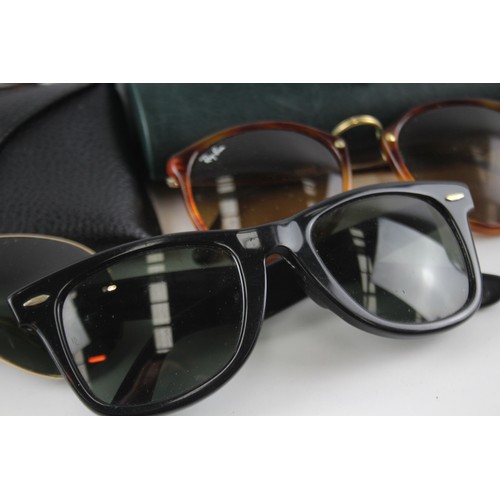 1165 - A COLLECTION OF DESIGNER RAYBAN SUNGLASSES INCLUDING CASES (5)