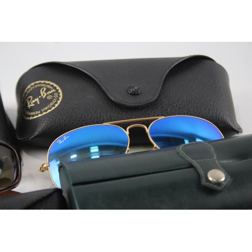 1165 - A COLLECTION OF DESIGNER RAYBAN SUNGLASSES INCLUDING CASES (5)