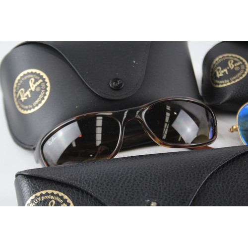 1165 - A COLLECTION OF DESIGNER RAYBAN SUNGLASSES INCLUDING CASES (5)