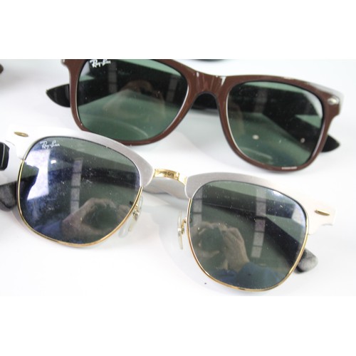 1172 - A COLLECTION OF DESIGNER RAYBAN SUNGLASSES INCLUDING SOME CASES(5)