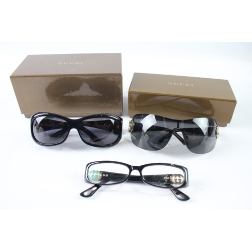 1175 - DESIGNER SUNGLASSES/GLASSES INCLUDING GUCCI, WITH CASES (3)