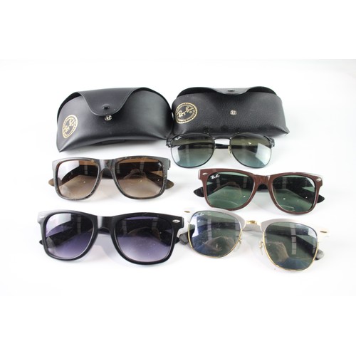 1172 - A COLLECTION OF DESIGNER RAYBAN SUNGLASSES INCLUDING SOME CASES(5)