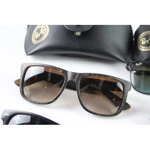 1172 - A COLLECTION OF DESIGNER RAYBAN SUNGLASSES INCLUDING SOME CASES(5)