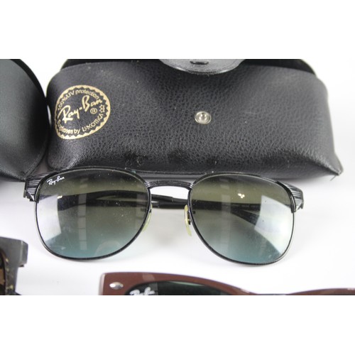 1172 - A COLLECTION OF DESIGNER RAYBAN SUNGLASSES INCLUDING SOME CASES(5)