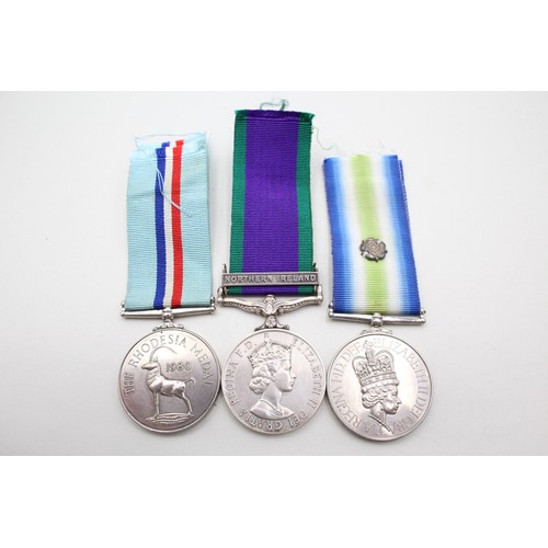 1181 - A SET OF THREE MEDALS, CSM NORTHERN IRELAND, SOUTH ATLANTIC, RHODESIA 1980 MP (30