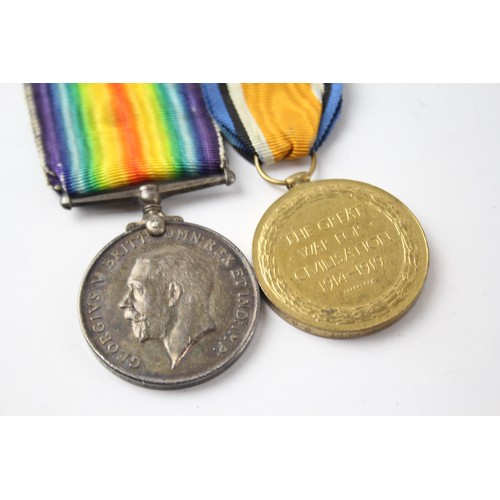 1184 - TWO WW1 MEDAL PAIR, GNR A. HUNT RA (2)