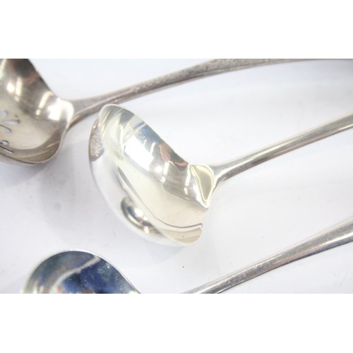 1204 - THREE .925 STERLING SPOONS INCLUDING SIFTER