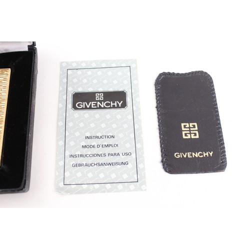 1205 - A VINTAGE GOLD PLATED GIVENCHY LUXURY POCKET LIGHTER W/ ORIGINAL BOX