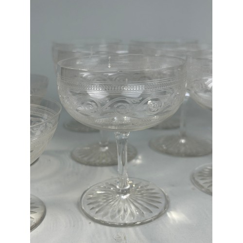 1213 - A COLLECTION OF BACCARAT GLASSWARE TO INCLUDE CHAMPAGNE GLASSES, BEAKER, SHERRY GLASSES (QTY) The ma... 