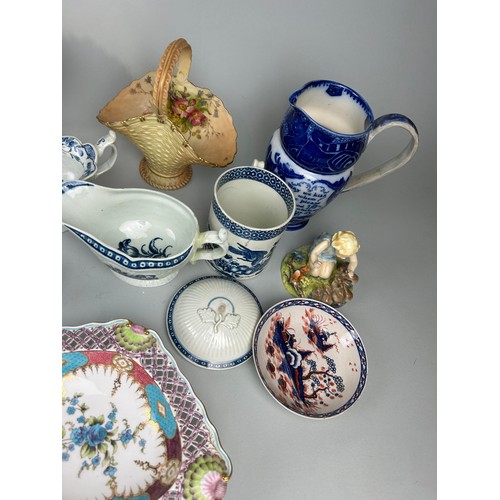 1214 - A LARGE COLLECTION OF ENGLISH CERAMICS TO INCLUDE SUFFRAGETTE BELL CERAMIC, EARLY WORCESTER, ROYAL D... 