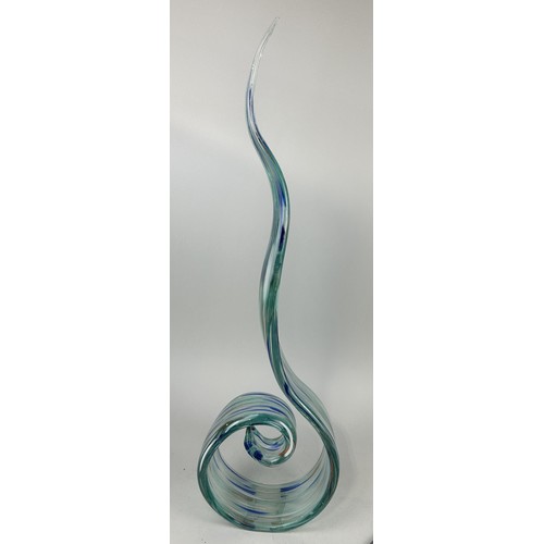 1222 - A GLASS TWIRL SCULPTURE 
76cm H