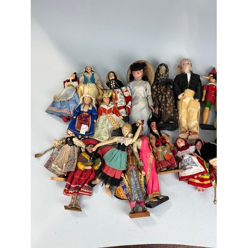 1241 - A COLLECTION OF TRADITIONAL DOLLS, MOSTLY EUROPEAN 1950'S (QTY)