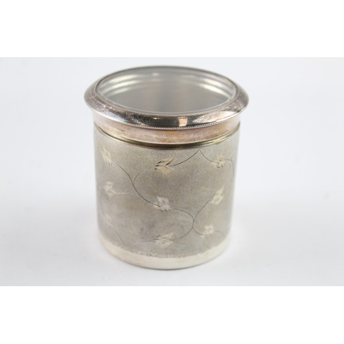 357 - A VINTAGE .925 STERLING SILVER AMERICAN TRINKET BOX/ CADDY W/ CLEAR LID

Weight: 86gms