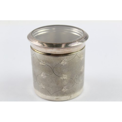 357 - A VINTAGE .925 STERLING SILVER AMERICAN TRINKET BOX/ CADDY W/ CLEAR LID

Weight: 86gms