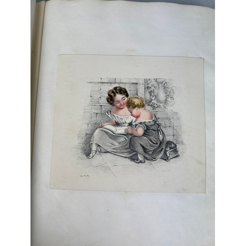 510 - A RARE COLLECTION OF 19TH CENTURY WATERCOLOURS AND DRAWINGS IN A SCRAP BOOK BELONGING TO A RELATIVE ... 