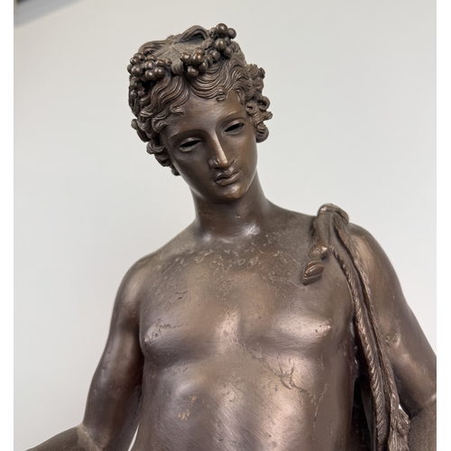 10 - A LARGE BRONZE SCULPTURE OF NARCISSUS
59cm H
On base 65cm H
Provenance: Private collection, South We... 